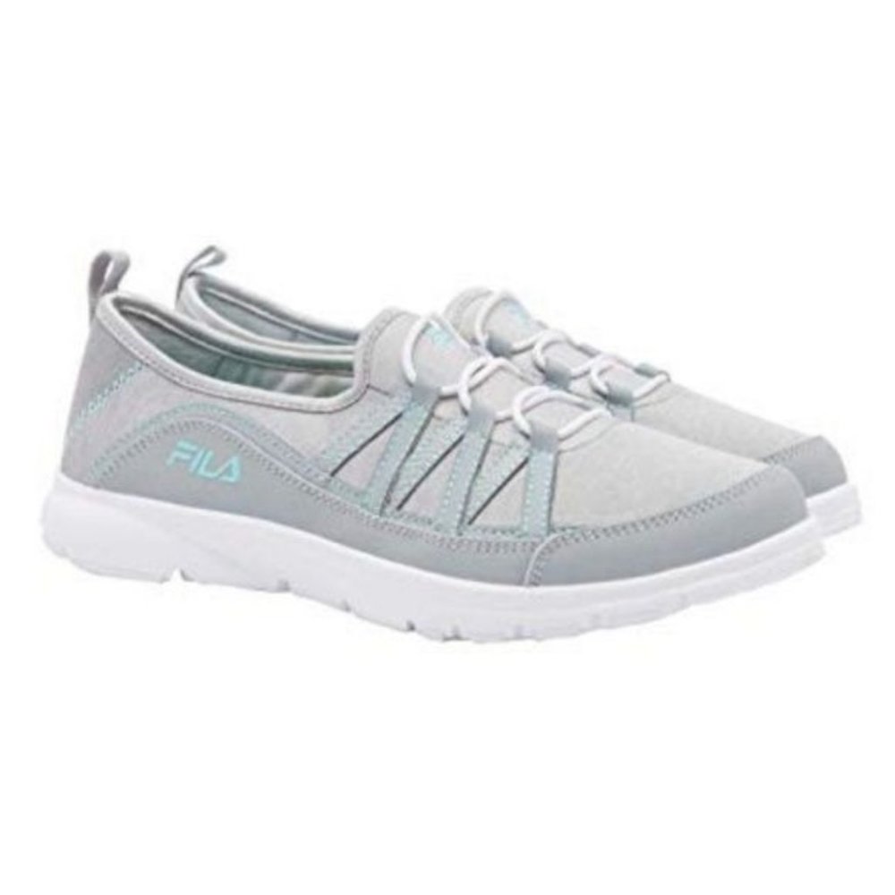 Fila | Womens Size 6.5 Light Grey Athleisure Slip On Sneakers